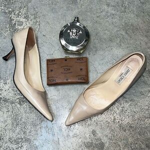 Jimmy Choo London beige leather pumps